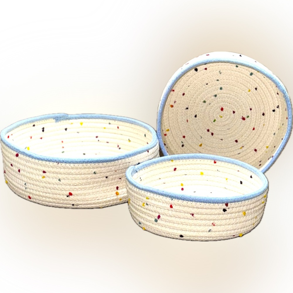 Confetti Woven Cotton Nesting Baskets (Set of 3)…